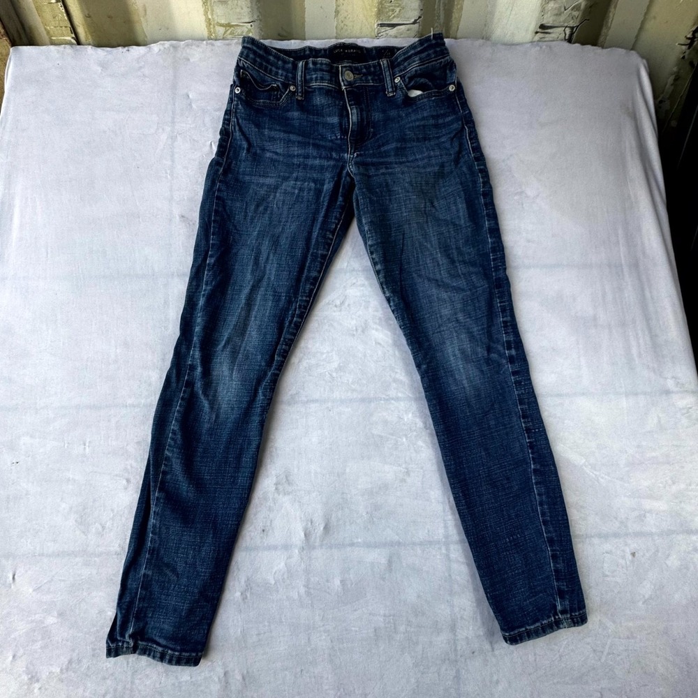 Lucky Brand Los Angeles Skinny Regular Jeans Womens 6/28 Blue Whiskering Denim